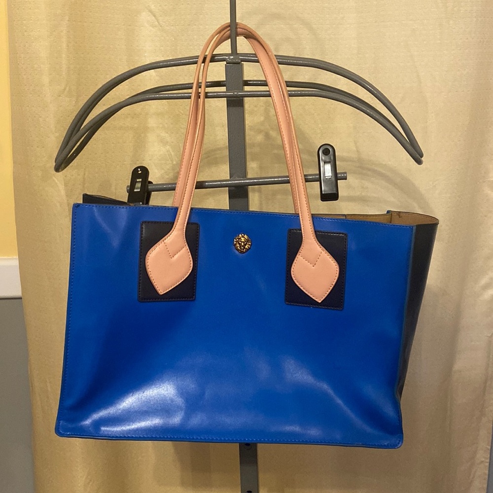 Black and blue Anne Klein tote